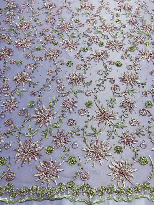 TUL BORDADO JARDIN ENCANTADO