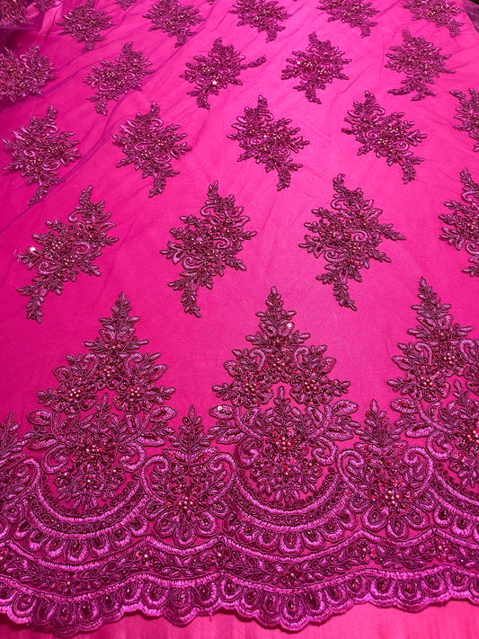 TUL BORDADO ROYAL PINK