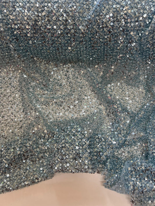 TUL BORDADO LENTEJUELA