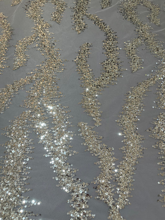 TUL LENTEJUELA GUSANITO PLATA