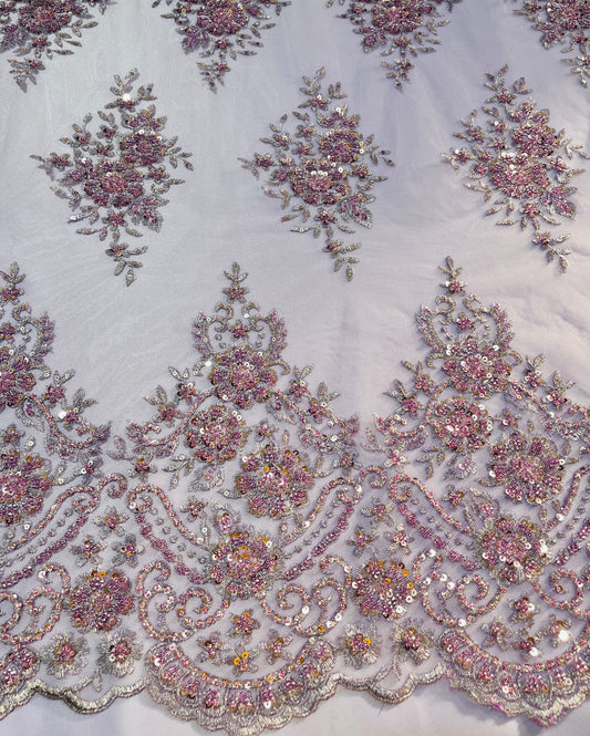 TUL BORDADO CORONA FLORAL