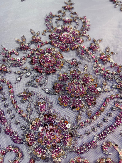 TUL BORDADO CORONA FLORAL