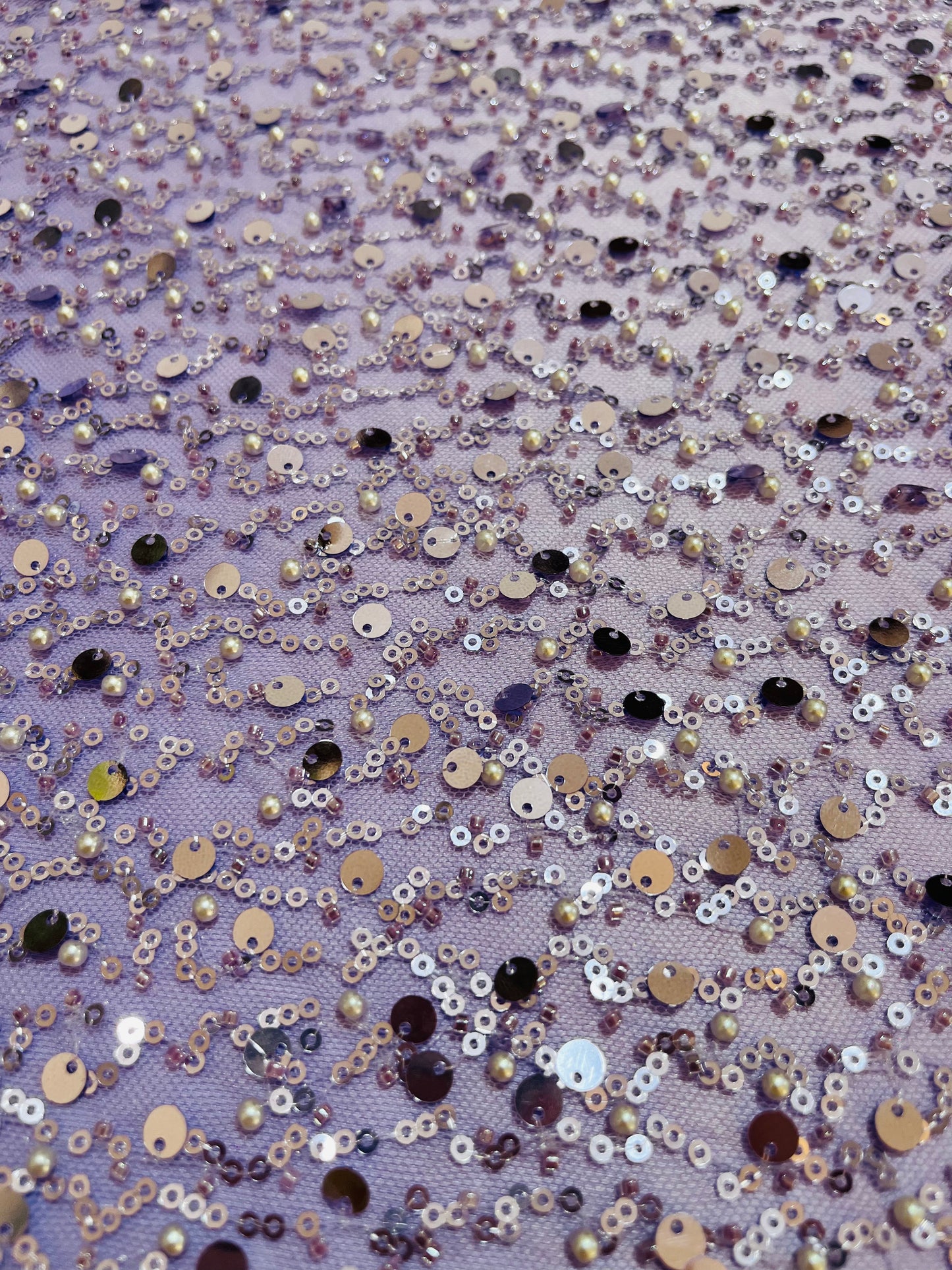 TUL BORDADO LENTEJUELAS LILA