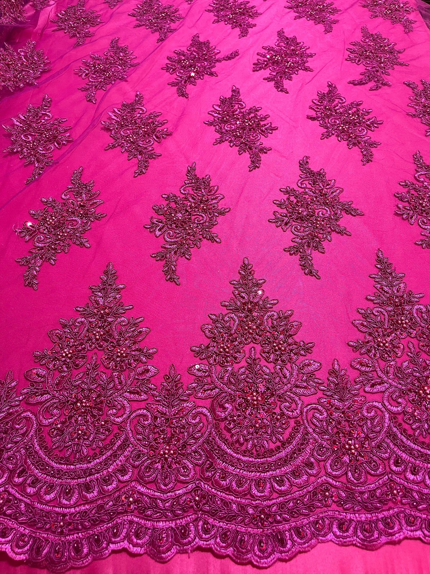 TUL BORDADO ROYAL PINK