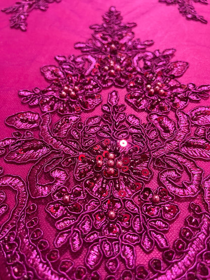 TUL BORDADO ROYAL PINK