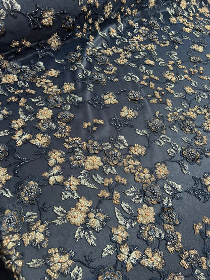 TELA BORDADA "MIDNIGHT GOLD"