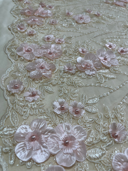 TUL BORDADO ILUSION FLORAL