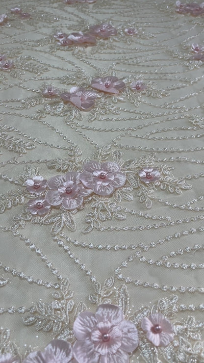 TUL BORDADO ILUSION FLORAL