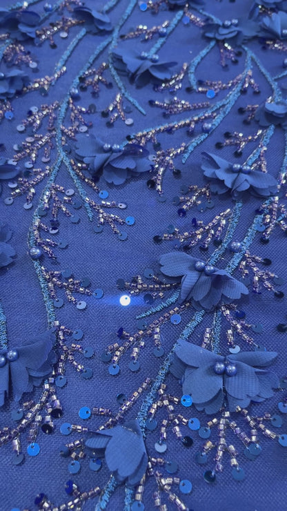 TUL JARDIN AZUL REAL